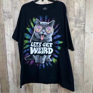 Dom Let’s Get Weird Black XL short sleeve crewneck T-shirt with “holes” …